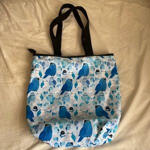 Birbber Blue Birds Canvas Tote